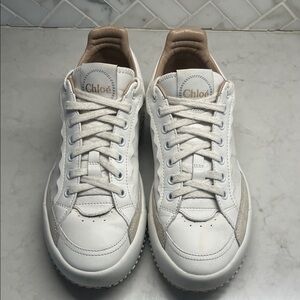 Chloé Franckie Low Top Sneakers - All White